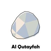 Map City of Al Qutayfah polygon geometric design, suitable for your company with outline design template vector