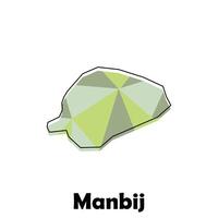 Map City of Manbij polygon geometric design, suitable for your company with outline design template vector