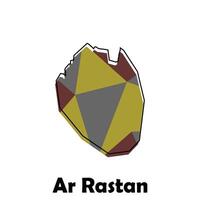 Map City of Ar Rastan polygon geometric design, suitable for your company with outline design template vector