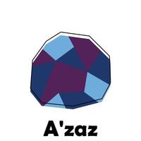Map City of A'zaz polygon geometric design, suitable for your company with outline design template vector