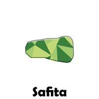 Map of Safita design, map with polygonal style template element vector