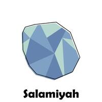 Map of Salamiyah design, map with polygonal style template element vector