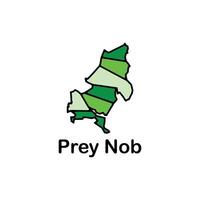 Map of Prey Nob colorful illustration design, element graphic illustration template vector