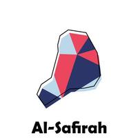 Map City of Al Safirah polygon geometric design, suitable for your company with outline design template vector