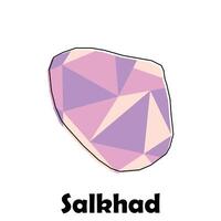 Map of Salkhad design, map with polygonal style template element vector