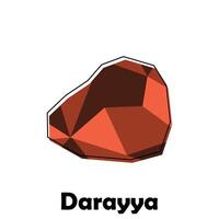 Map City of Darayya polygon geometric design, suitable for your company with outline design template vector