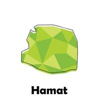 Map City of Hamat polygon geometric design, suitable for your company with outline design template vector
