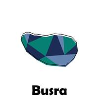 Map of Busra design, map with polygonal style template element vector