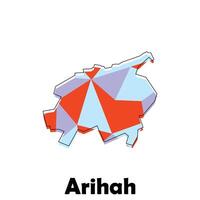 Map City of Arihah polygon geometric design, suitable for your company with outline design template vector