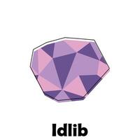 Map City of Idlib polygon geometric design, suitable for your company with outline design template vector