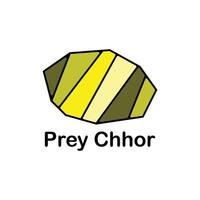 Prey Chhor map. map of Cambodia Country colorful design, illustration design template on white background vector