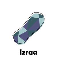 Map City of Izraa polygon geometric design, suitable for your company with outline design template vector
