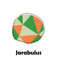 Map City of Jarabulus polygon geometric design, suitable for your company with outline design template vector