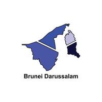map of the Brunei Darussalam. Borders of for your infographic. illustration design template vector
