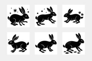 Minimal rabbit illustration vector