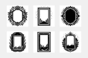 Captivating Ornamental Frame Artwork on White Canvas vector