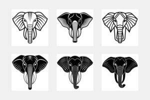 Unique Elephant White Background Art Collection for Modern Spaces vector
