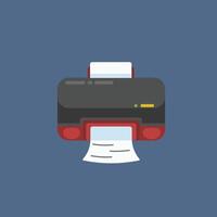 printer tool in flat design. vector