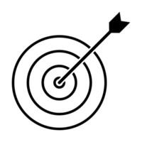 Target Dart icon business concept for graphic design, logo, web site, social media, mobile app, ui illustration vector