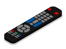 isometric Control tv panel. Remote control of electronic devices. Realistic 3D isolated on white background vector
