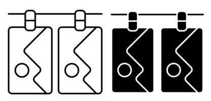 Linear icon. Couple of dry shots. Preprocessing and drying of professional photos. Simple black and white on white background vector