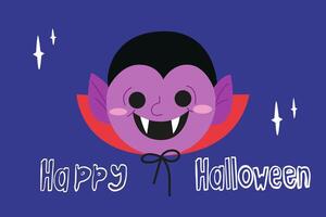Spooky season illustration. Happy Halloween day. Creepy fictional characters. A vampire, a devil and a ghost. flat spooky characters vector