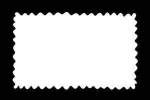 Doodle wavy curve edge frame. Hand drawn wave rectangle borders. Brush drawn square vector