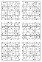 12X12 Sudoku game set medium difficult. vector