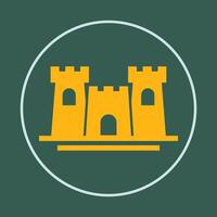 Castle trendy icon cunning abstract beautiful illustration colorful artwork design vector