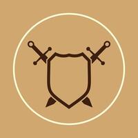 Sword trendy icon subtle beautiful illustration colorful abstract artwork vector