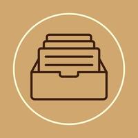 Archive folder trendy icon subtle beautiful illustration colorful abstract artwork vector