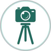 Camera tripod trendy icon classic abstract beautiful illustration colorful artwork design vector