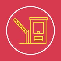 Toll plaza trendy icon attracting abstract illustration colorful artwork design vector