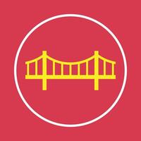 Bridge trendy icon attracting abstract illustration colorful artwork design vector