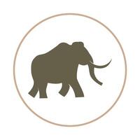 Mammoth surprising trendy icon lovely abstract illustration artwork colorful design vector