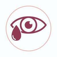 Eye drop sublime trendy icon beautiful abstract illustration artwork colorful design vector