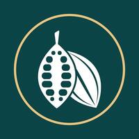 Cocoa Beans trendy icon impressive abstract illustration colorful artwork design vector