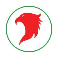 Eagle head trendy icon skillful abstract illustration colorful artwork design vector