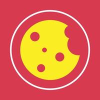 Cookie trendy icon attracting abstract illustration colorful artwork design vector