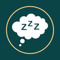 Sleep Rest trendy icon impressive abstract illustration colorful artwork design vector