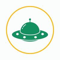 UFO trendy icon exotic abstract illustration colorful artwork design vector