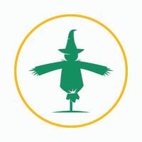 Scarecrow trendy icon exotic abstract illustration colorful artwork design vector