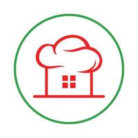 Home chef trendy icon skillful abstract illustration colorful artwork design vector