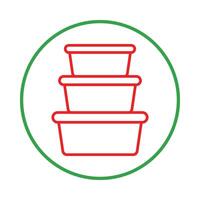 Food Containers trendy icon skillful abstract illustration colorful artwork design vector