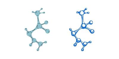 flat and sketch style school Illustration. Crystallized molecule sketch. Back to School. The science. vector