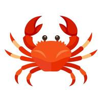 crab, cute animal isolated on white background flat style illustration vector