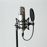 Professional Studio Microphone with a Pop Filter photo