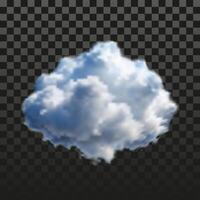 A large cloud with a white edge vector