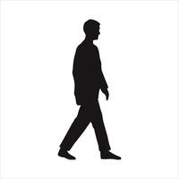 a silhouette of a man sleeping walk vector