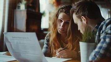 Woman and Partner Reviewing Contract Stock Photography, woman, partner, reviewing, contract, stock photography photo
